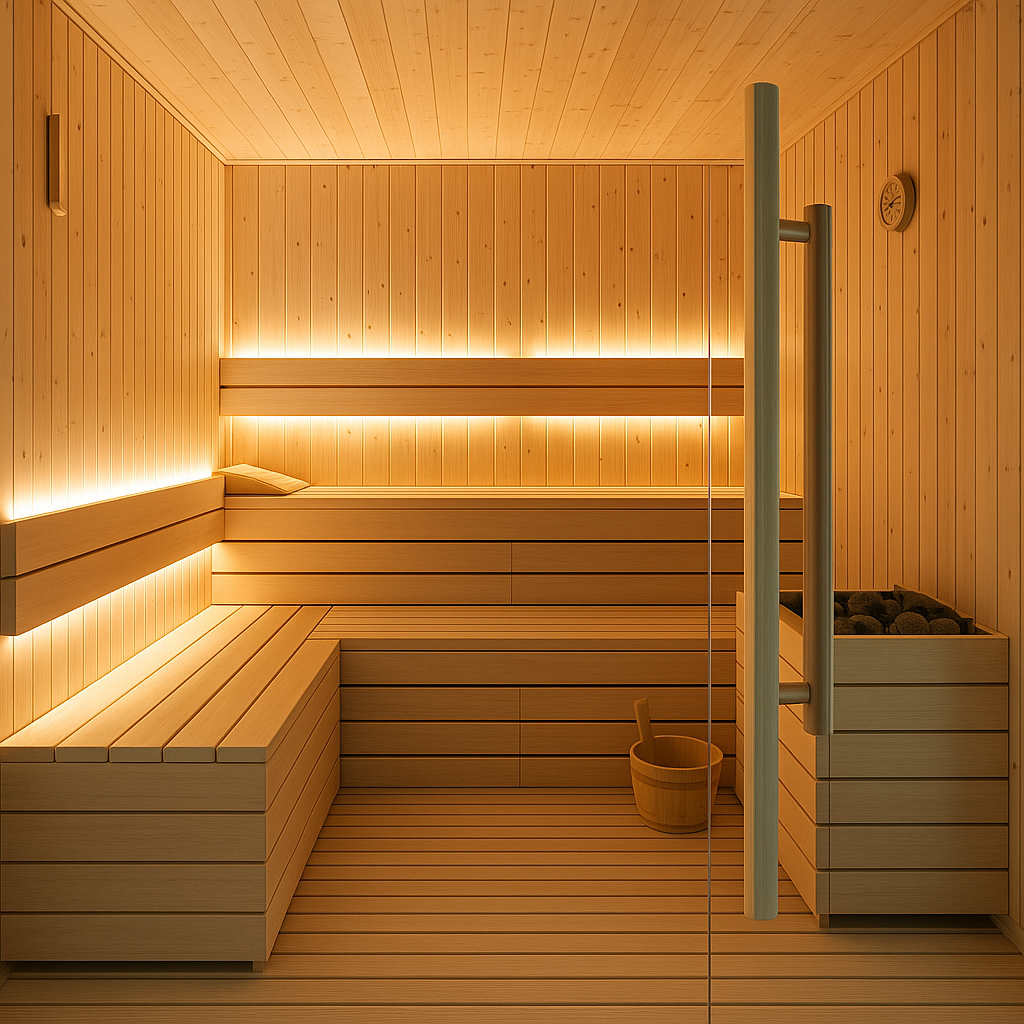 Модерна дървена сауна